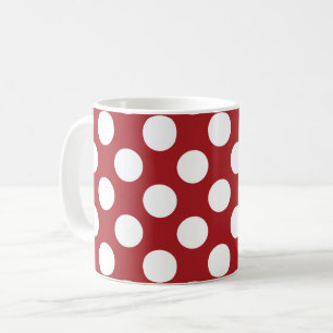 Red Polka Dots, Polka Dot Pattern, Stippen, gedopt Koffiemok