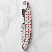 Red Polka Dots, Polka Dot Pattern, Stippen, gedopt Kurkentrekker (Voorkant)