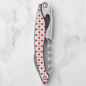 Red Polka Dots, Polka Dot Pattern, Stippen, gedopt Kurkentrekker (Achterkant)