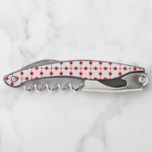 Red Polka Dots, Polka Dot Pattern, Stippen, gedopt Kurkentrekker (Achterkant)