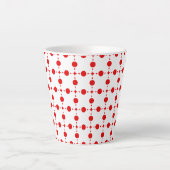Red Polka Dots, Polka Dot Pattern, Stippen, gedopt Latte Mok (Voorkant)