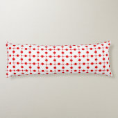 Red Polka Dots, Polka Dot Pattern, Stippen, gedopt Lichaamskussen (Achterkant)