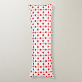 Red Polka Dots, Polka Dot Pattern, Stippen, gedopt Lichaamskussen (Voorkant Verticaal)