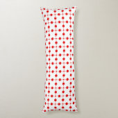 Red Polka Dots, Polka Dot Pattern, Stippen, gedopt Lichaamskussen (Achterkant (Verticaal))
