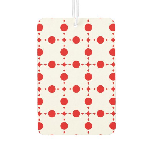 Red Polka Dots, Polka Dot Pattern, Stippen, gedopt Luchtverfrisser (Achterkant)