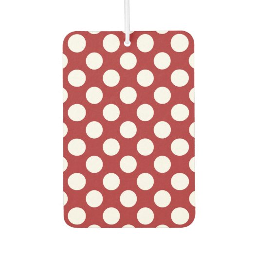 Red Polka Dots, Polka Dot Pattern, Stippen, gedopt Luchtverfrisser (Voorkant)