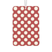 Red Polka Dots, Polka Dot Pattern, Stippen, gedopt Luchtverfrisser (Achterkant)