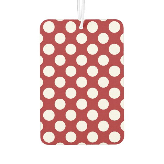 Red Polka Dots, Polka Dot Pattern, Stippen, gedopt Luchtverfrisser (Achterkant)