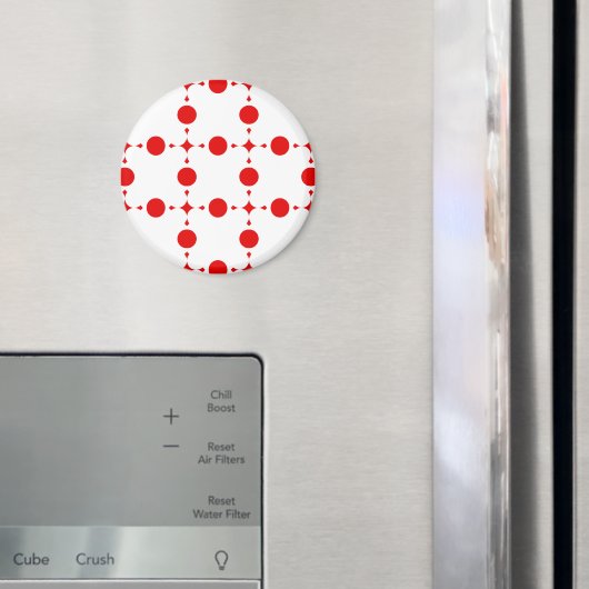 Red Polka Dots, Polka Dot Pattern, Stippen, gedopt Magneet (Insitu (Koelkast))