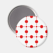 Red Polka Dots, Polka Dot Pattern, Stippen, gedopt Magneet (Voorkant / Achterkant)