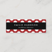 Red Polka Dots, Polka Dot Pattern, Stippen, gedopt Mini Visitekaartje (Voorkant)