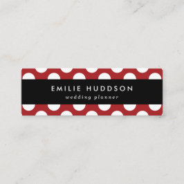 Red Polka Dots, Polka Dot Pattern, Stippen, gedopt Mini Visitekaartje