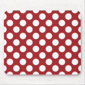 Red Polka Dots, Polka Dot Pattern, Stippen, gedopt Muismat (Voorkant)