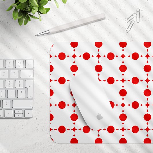 Red Polka Dots, Polka Dot Pattern, Stippen, gedopt Muismat