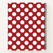 Red Polka Dots, Polka Dot Pattern, Stippen, gedopt Notitieboek (Achterkant)
