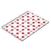Red Polka Dots, Polka Dot Pattern, Stippen, gedopt Notitieboek (Linkerzijde)