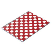 Red Polka Dots, Polka Dot Pattern, Stippen, gedopt Notitieboek (Linkerzijde)
