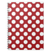 Red Polka Dots, Polka Dot Pattern, Stippen, gedopt Notitieboek (Voorkant)