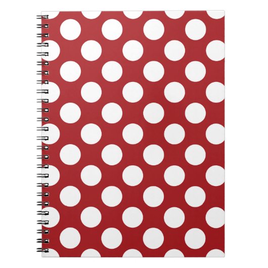 Red Polka Dots, Polka Dot Pattern, Stippen, gedopt Notitieboek (Voorkant)