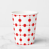 Red Polka Dots, Polka Dot Pattern, Stippen, gedopt Papieren Bekers (Achterkant)
