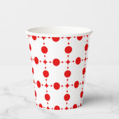 Red Polka Dots, Polka Dot Pattern, Stippen, gedopt Papieren Bekers (Voorkant)