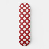 Red Polka Dots, Polka Dot Pattern, Stippen, gedopt Persoonlijk Skateboard (Voorkant)