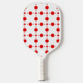 Red Polka Dots, Polka Dot Pattern, Stippen, gedopt Pickleball Paddle (Voorkant)