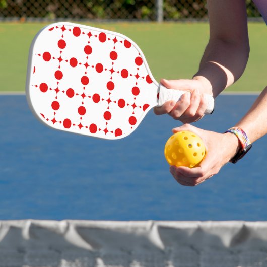 Red Polka Dots, Polka Dot Pattern, Stippen, gedopt Pickleball Paddle (Insitu)