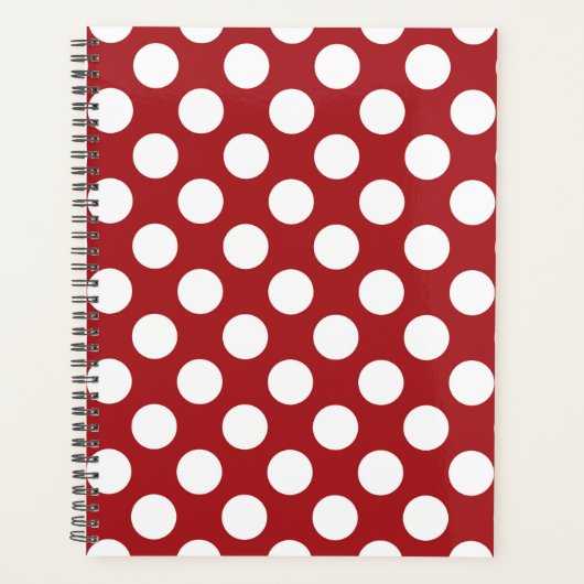 Red Polka Dots, Polka Dot Pattern, Stippen, gedopt Planner (Voorkant)