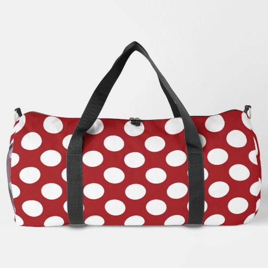 Red Polka Dots, Polka Dot Pattern, Stippen, gedopt Plunjezak (Achterkant)