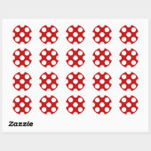 Red Polka Dots, Polka Dot Pattern, Stippen, gedopt Ronde Sticker (Vel)