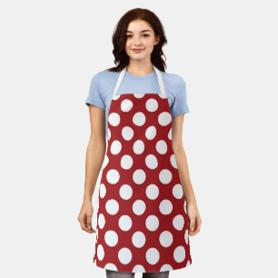 Red Polka Dots, Polka Dot Pattern, Stippen, gedopt Schort
