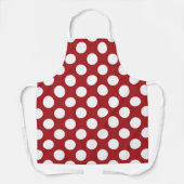 Red Polka Dots, Polka Dot Pattern, Stippen, gedopt Schort (Voorkant)