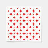 Red Polka Dots, Polka Dot Pattern, Stippen, gedopt Servet (Voorkant)