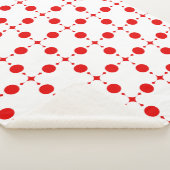 Red Polka Dots, Polka Dot Pattern, Stippen, gedopt Sherpa Deken (3/4)