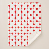 Red Polka Dots, Polka Dot Pattern, Stippen, gedopt Sherpa Deken (Voorkant)