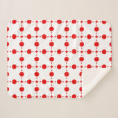 Red Polka Dots, Polka Dot Pattern, Stippen, gedopt Sherpa Deken (Voorkant (horizontaal))