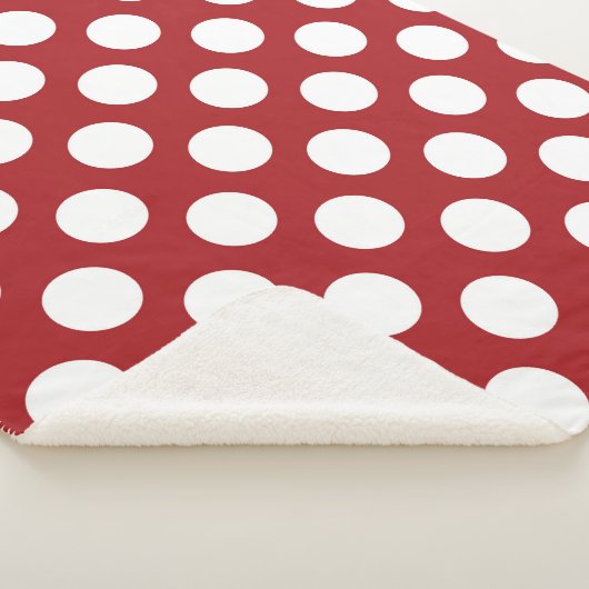 Red Polka Dots, Polka Dot Pattern, Stippen, gedopt Sherpa Deken (3/4)