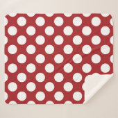 Red Polka Dots, Polka Dot Pattern, Stippen, gedopt Sherpa Deken (Voorkant (horizontaal))