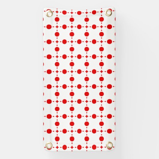Red Polka Dots, Polka Dot Pattern, Stippen, gedopt Spandoek (Verticaal)