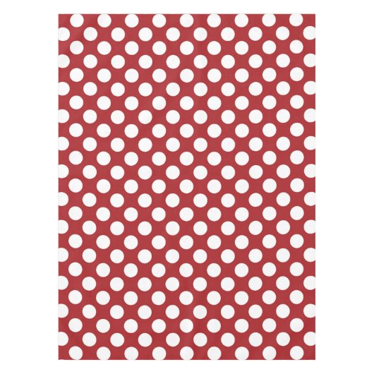 Red Polka Dots, Polka Dot Pattern, Stippen, gedopt Tafelkleed (Voorkant)