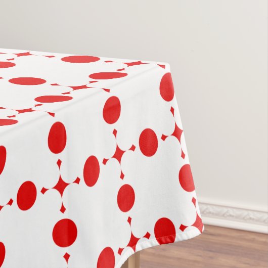 Red Polka Dots, Polka Dot Pattern, Stippen, gedopt Tafelkleed (Voorbeeld)