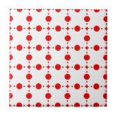 Red Polka Dots, Polka Dot Pattern, Stippen, gedopt Tegeltje (Voorkant)