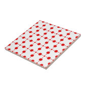Red Polka Dots, Polka Dot Pattern, Stippen, gedopt Tegeltje (Zijkant)