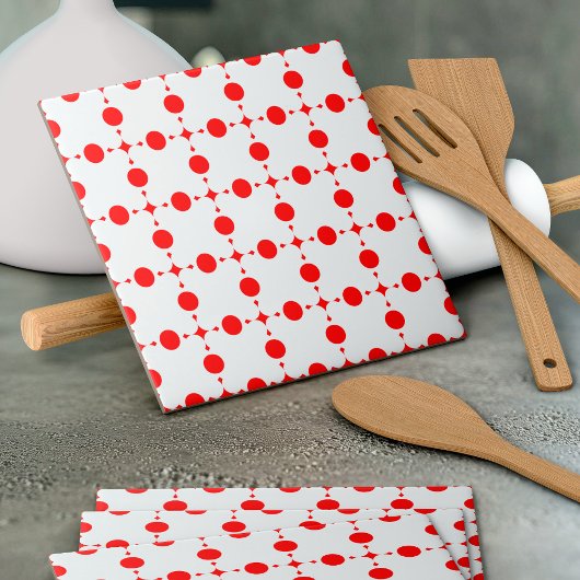 Red Polka Dots, Polka Dot Pattern, Stippen, gedopt Tegeltje
