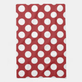 Red Polka Dots, Polka Dot Pattern, Stippen, gedopt Theedoek (Verticaal)