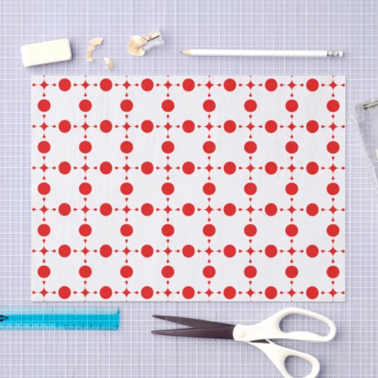 Red Polka Dots, Polka Dot Pattern, Stippen, gedopt Tissuepapier (Craft)