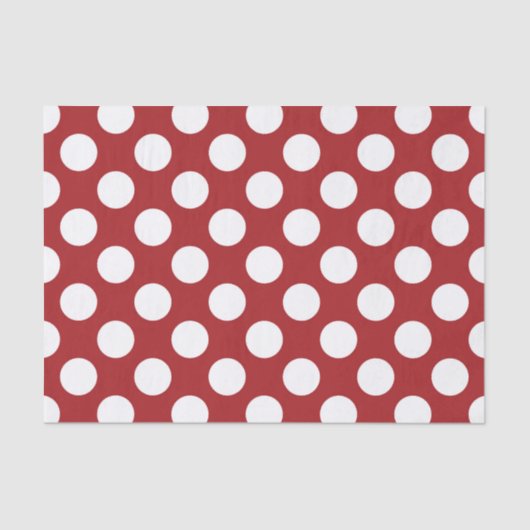 Red Polka Dots, Polka Dot Pattern, Stippen, gedopt Tissuepapier (Voorkant)