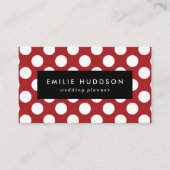 Red Polka Dots, Polka Dot Pattern, Stippen, gedopt Visitekaartje (Voorkant)