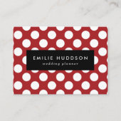 Red Polka Dots, Polka Dot Pattern, Stippen, gedopt Visitekaartje (Voorkant)